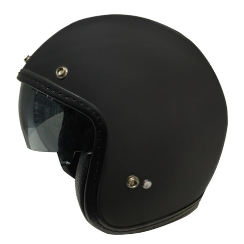 ZOAN 032-134 3 4 RETRO OPEN FACE HELMET MATTE BLACK SM