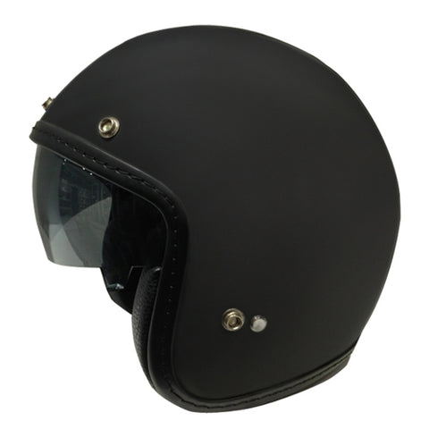 ZOAN 032-134 3 4 RETRO OPEN FACE HELMET MATTE BLACK SM