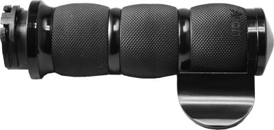 AVON AIR CUSHIONED GRIPS W/F-B-W THROTTLE BOSS (BLACK) PART# AIR-90-AN-B-FL NEW