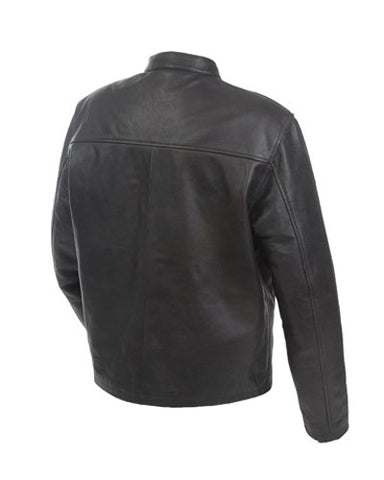 MOSSI 20-152-50 MENS RALLY LEATHER JACKET SIZE 50 BLACK