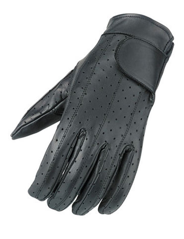 MOSSI BCS-410-S MENS SUMMER VENTED RIDING GLOVE SMALL BLACK