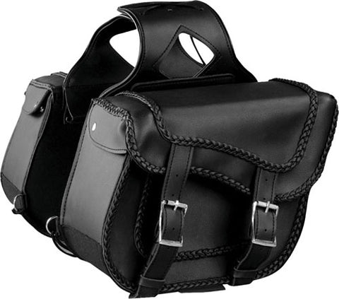 MOSSI BCS-913 ZIP OFF 2 PIECE SADDLEBAG 12X9X6X17.5 BLACK