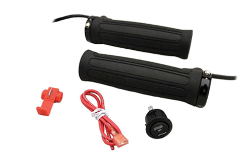 SYMTEC 215049 HEATED CLAMP-ON GRIP KIT WITH HIGH LOW ROUND ROCKER SWITCH