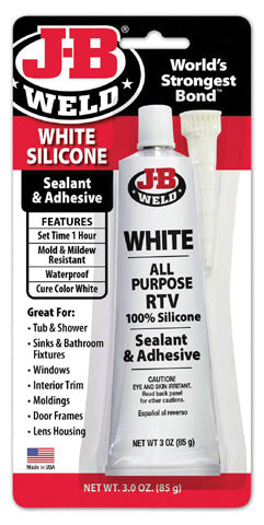 JB WELD WHITE RTV ACETOXY - 3OZ 31312