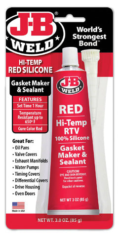 JB WELD HIGH TEMPERATURE RED ACETOXY -3OZ 31314