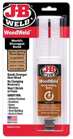 JB WELD WOODWELD SYRINGE - 25ML 50151