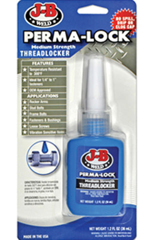 JB WELD J-B PERMA-LOCK 36ML BLUE-THREADLOCKER 24236