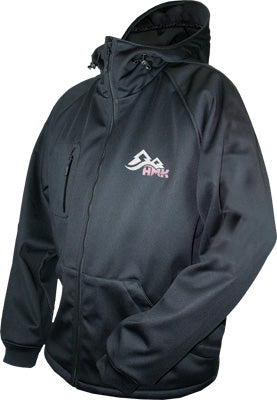 HMK LADIES HOODED TECH SHELL BLACK/PINK SMALL HM7HTSPS