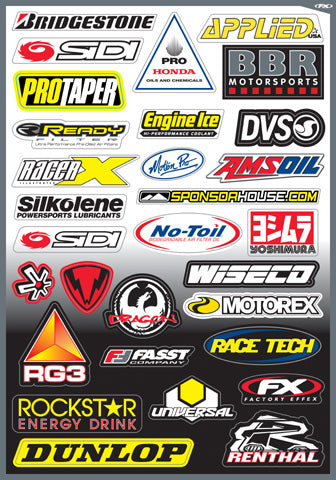 FACTORY EFFEX 10-68006 FX 2015 SPONSOR LOGO STICKER SHEETS KIT D