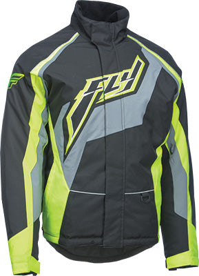 FLY SNOW OUTPOST JACKET BLACK/GREY/HI-VIS 2-XLARGE #6152 470-40192X