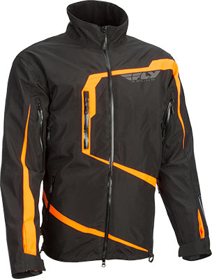 FLY SNOW CARBON JACKET BLACK/ORANGE XLARGE #6152 470-4038X
