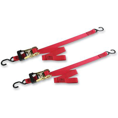 ANCRA 49970-222 BIG BIKE GRADUAL RELEASE RATCHET STRAP RED