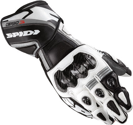 SPIDI CARBO 3 LEATHER GLOVES BLACK/WHITE SMALL PART# A126-011-S