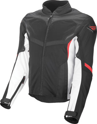 FLY STREET AIRRAID MESH JACKET WHITE/BLACK/RED MEDIUM #6179 477-4066~3