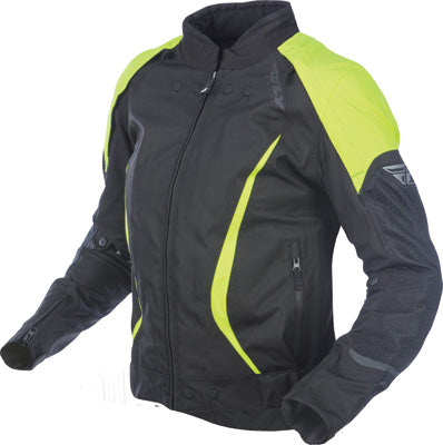 FLY STREET LADIES BUTANE JACKET BLACK/YELLOW LARGE #5958 477-7036~4