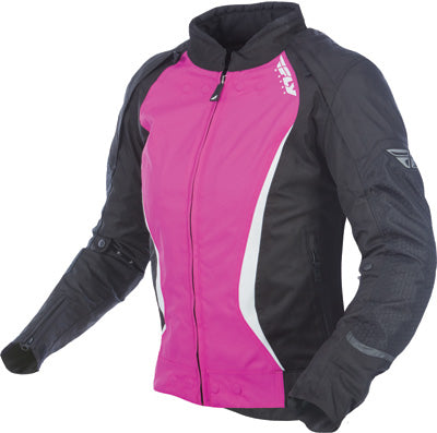 FLY STREET LADIES BUTANE JACKET BLACK/PINK XLARGE #5958 477-7038~5