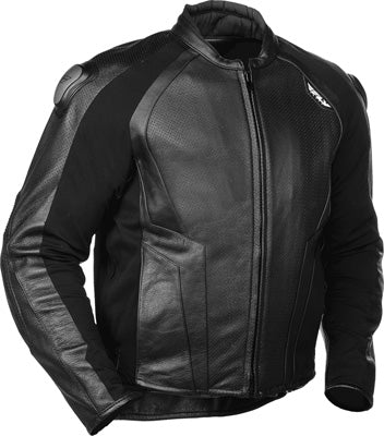 FLY STREET APEX LEATHER JACKET BLACK SZ 54 #5948 478-700~54