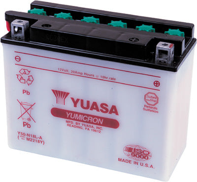 YUASA BATTERY Y50-N18L-A YUMICRON PART# YUAM2218Y NEW