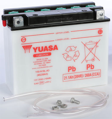 YUASA BATTERY Y50-N18L-A3 YUMICRON PART# YUAM228A3 NEW