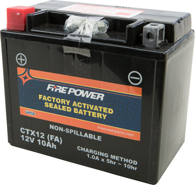 FIRE POWER SEALED AGM FACTORY ACTIVATED BATTERY CTX12 FA