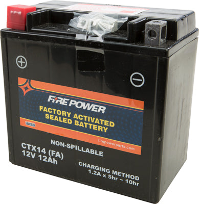 FIRE POWER SEALED AGM FACTORY ACTIVATED BATTERY CTX14 FA