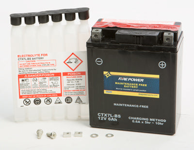 FIRE POWER MAINTENANCE FREE BATTERY CTX7L-BS PART NUMBER CTX7L-BS