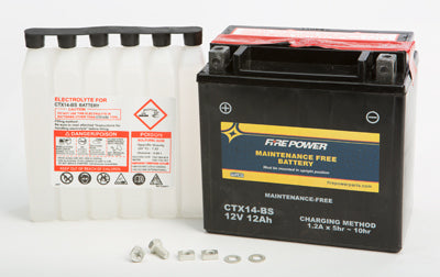 WPS MAINTENANCE FREE BATTERY CTX14-BS PART NUMBER CTX14-BS