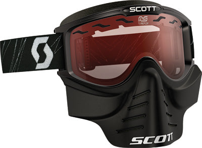 SCOTT 83X SAFARI FACEMASK BLACK W/ACS ROSE LENS PART# 227388-0001108