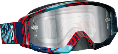 SCOTT TYRANT GOGGLE VINYL BLUE/RED W/CLEAR LENS PART# 221330-3610041