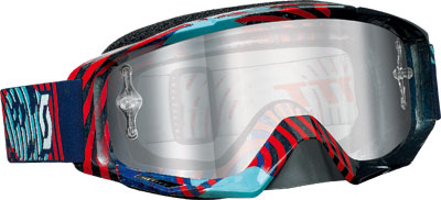 SCOTT TYRANT GOGGLE VINYL BLUE/RED W/CHROME LENS PART# 221330-3610015