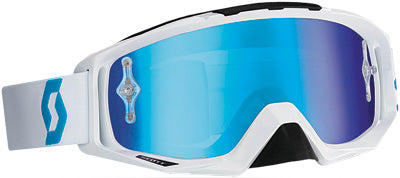 SCOTT TYRANT GOGGLE OXIDE WHITE/BLUE W/CHROME LENS PART# 221330-1029278