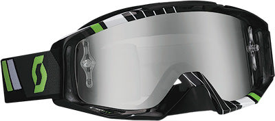 SCOTT TYRANT GOGGLE RACE BLACK/GREEN W/CHROME LENS PART# 221330-4601269