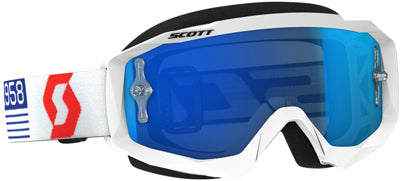 SCOTT GOGGLE HUSTLE MX WHT/RED ELECT RIC BLUE CHROME WORKS 262592-1030278