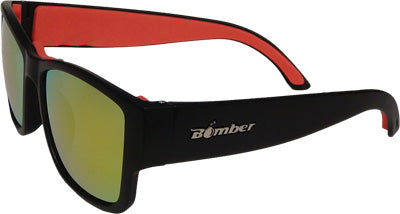 BOMBER GOMER BOMB FLOATING EYEWEAR MATTE BLACK W/RED MIRROR LENS PART# GM101-RM-