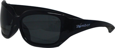 BOMBER SUGAR-BOMB FLOATING SUNGLASSES GLOSS BLACK W/SMOKE LENS PART# SG101