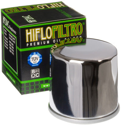 HIFLOFILTRO OIL FILTER (CHROME) PART# HF204C NEW