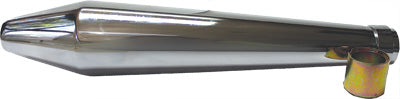 EMGO MUFFLER- 19 HOOLIGAN CHR 1 3/4 INLET- CHROME PART# 80-84032 NEW