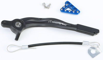 HAMMERHEAD FORGED BRAKE PEDAL ALUMINUM (BLACK/BLUE) PART# 12-0563-21-20