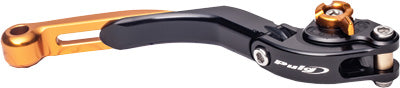 PUIG 2013-2015 Honda CBR500R BRAKE LEVER BLACK/GOLD EXTENDABLE/FOLDABLE 14ONO