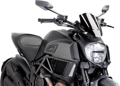 PUIG 2014 Ducati Diavel Strada NAKED NEW GENERATION WINDSHIELD BLACK 7592N