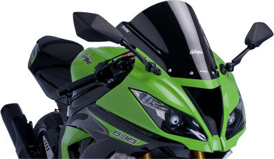 PUIG 2009-2012 Kawasaki ZX600 Ninja ZX-6R RACING SCREEN BLACK ZX6R 6482N