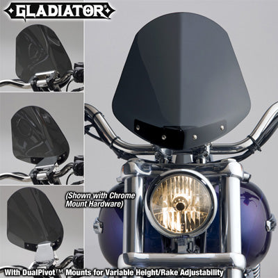 NATIONAL CYCLE GLADIATOR WINDSHIELD W/BLACK MOUNTS (DARK TINT) PART# N2703 NEW