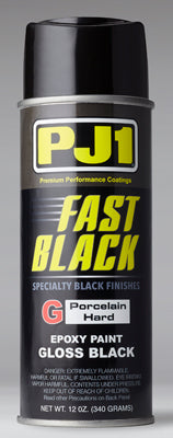 PJ1 FAST BLACK PORCELAIN HARD EPOX Y PAINT 11OZ PART# 16-GLS