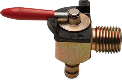 MOTION PRO FUEL VALVE 90 DEGREE 1/4 NPT X 1/4 BARB VITTON SEAL PART# 12-0085 NEW