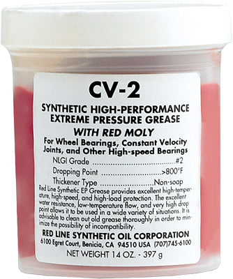 RED LINE CV-2 GREASE W/MOLY 14OZ JAR PART# 80401