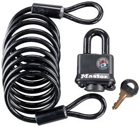 MASTER LOCK CABLE PADLOCK 6 X.25 PART# 613DAT NEW