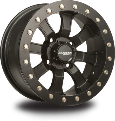 RACELINE 1996-1999 YFM350U Big Bear 2x4 SRA MAMBA BLACKOUT 4X110 BEADLOCK 15X7 3