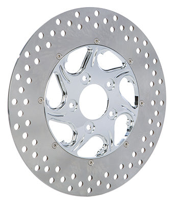 HARDDRIVE BRAKE ROTOR FRONT-LEFT FLOW CHROME 11.8 2/PC PART# F2120CFL118-2P NEW