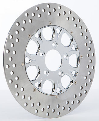 HARDDRIVE BRAKE ROTOR REAR REVOLVER CHROME 11.8 2/PC PART# F2122CRU118-2P NEW