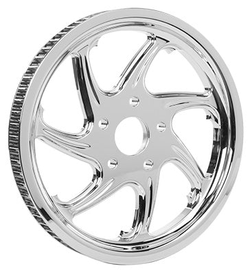 HARDDRIVE CUSTOM PULLEY FLOW CHROME 66TX20MM PART# F2120C66SU NEW